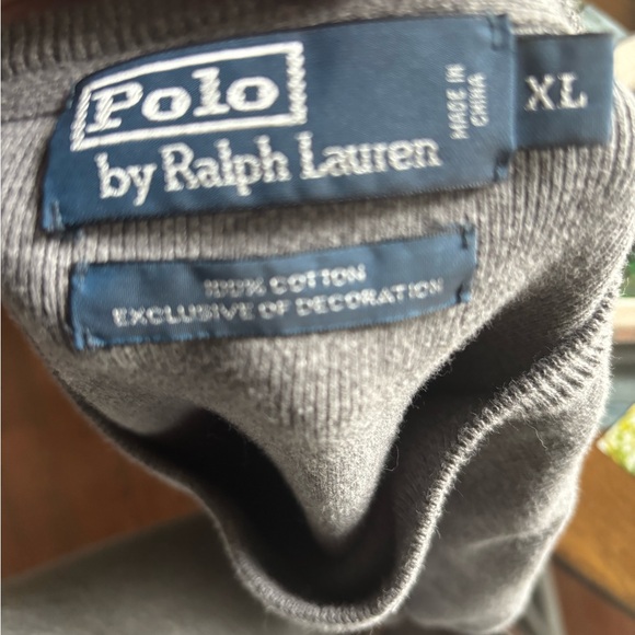 Ralph Lauren Men's Gray Crewneck Sweater/sweatshirt 100% cotton XL - Picture 2 of 6